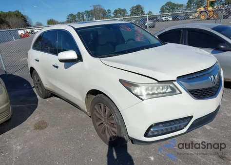 2014 Acura Mdx Technology Package z USA, uszkodzony, nr VIN 5FRYD3H49EB011795